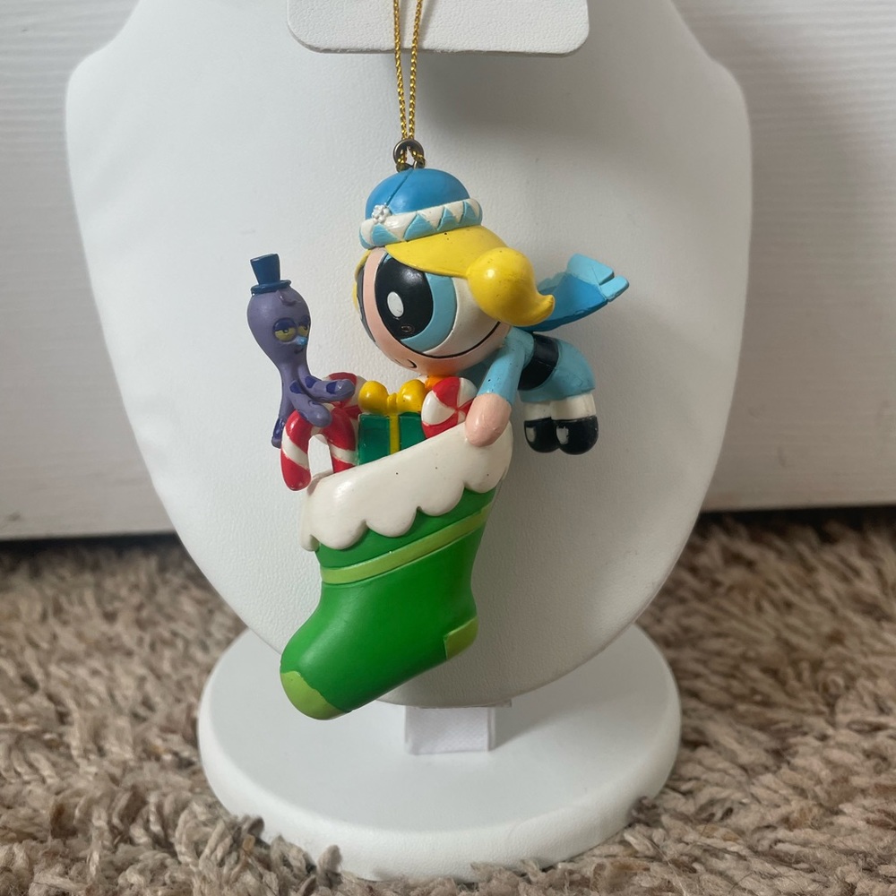 RARE Vintage 2002 Cartoon Network Powerpuff Girls Bubbles Christmas Ornament